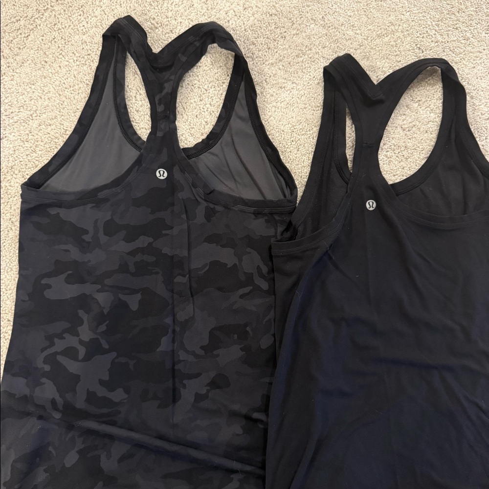 2 pack lululemon racer back tank size 8